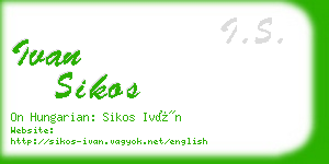 ivan sikos business card